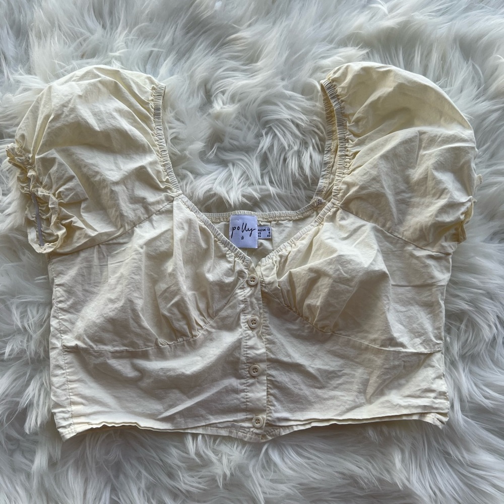 PRINCESS POLLY pastel yellow laura top